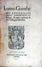 Commentarivs De Balneis, & aquis medicatis in tres Dialogos distinctus