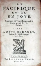 Le Pacifique Royal En Joye. Compris en Vingt Sermons