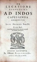 De Legatione Evangelica Ad Indos Capessenda Admonitio