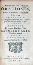 Orationes. Habitae in Academiâ Ultrajectinâ