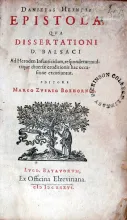 Epistola, Qva Dissertationi D. Balsaci Ad Heroden Infanticidam...