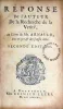 Réponse De l'Auteur De la Recherche de la Verité, au Livre de Mr. Arnauld...